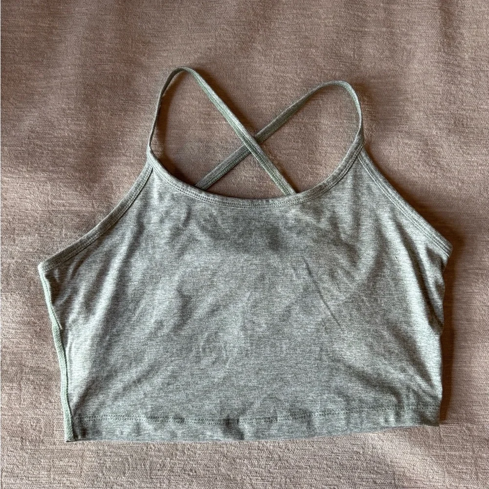 Vineyard Vines Women’s Soft Sports Bra Sage Olive Heather | Size M - Picture 2 of 5